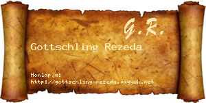Gottschling Rezeda névjegykártya